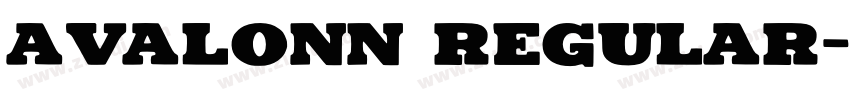 AvalonN Regular字体转换